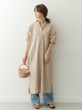 「URBAN RESEARCH DOORS（アーバンリサーチドアーズ）のデニムワイドパンツ（デニムパンツ）」を使った、DOORS WOMENSさん（レディース・168cm）の冬コーディネート