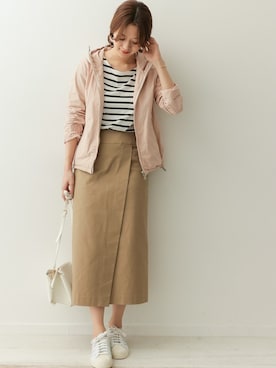 「ラップスカート」｜「アイテム（その他アウター）」を使った、DOORS WOMENSさん（レディース・168cm）の冬コーディネート