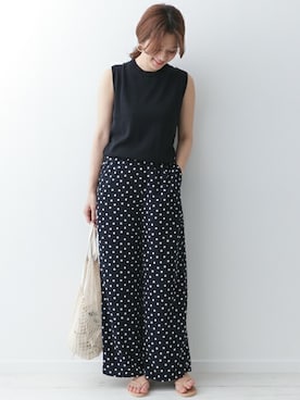 「ドットパンツ」｜DOORS WOMENSさん（レディース・168cm）の春コーディネート