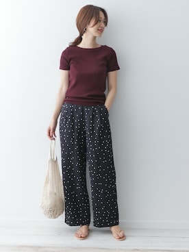 「ドットパンツ」｜DOORS WOMENSさん（レディース・168cm）の春コーディネート