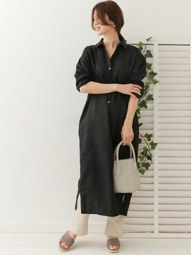 「URBAN RESEARCH DOORS WOMENS」｜「アイテム（シャツワンピース）」を使った、DOORS WOMENSさん（レディース・168cm）の春コーディネート