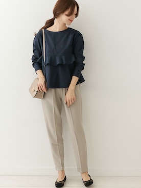 「URBAN RESEARCH DOORS（アーバンリサーチドアーズ）のスエードコンビメッシュパンプス（パンプス）」を使った、DOORS WOMENSさん（レディース・168cm）の春コーディネート