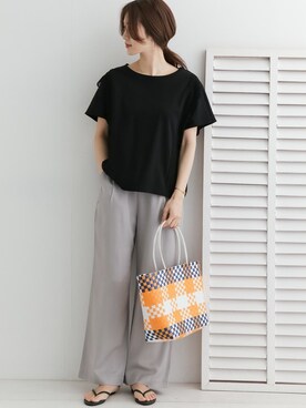 「レース」｜「アイテム（ビーチサンダル）」を使った、DOORS WOMENSさん（レディース・168cm）の春コーディネート