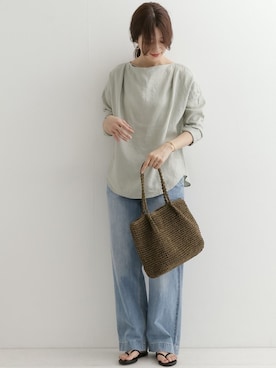 「URBAN RESEARCH DOORS（アーバンリサーチドアーズ）のアイテム（ビーチサンダル）」を使った、DOORS WOMENSさん（レディース・168cm）の春コーディネート