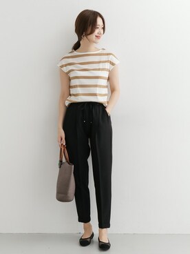 「URBAN RESEARCH DOORS（アーバンリサーチドアーズ）のスエードコンビメッシュパンプス（パンプス）」を使った、DOORS WOMENSさん（レディース・168cm）の春コーディネート