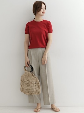 「URBAN RESEARCH DOORS（アーバンリサーチドアーズ）のアイテム（ビーチサンダル）」を使った、DOORS WOMENSさん（レディース・168cm）の春コーディネート