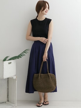 「トングサンダル」｜「アイテム（ビーチサンダル）」を使った、DOORS WOMENSさん（レディース・168cm）の夏コーディネート
