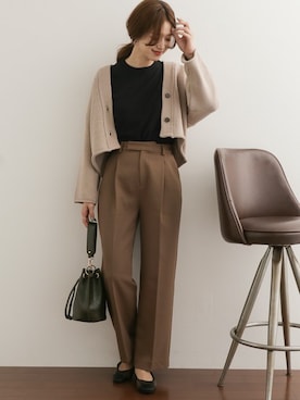 「アイテム（バレエシューズ、グリーン系）」を使った、DOORS WOMENSさん（レディース・168cm）の夏コーディネート