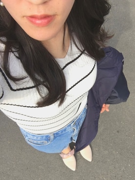 「RODE SKO」｜「アイテム（ブルゾン）」を使った、mmkさん（レディース・163cm）の春コーディネート