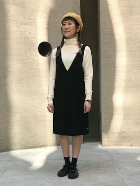 「フレッドペリー」｜「アイテム（ワンピース/ドレス）」を使った、MIYOさん（レディース・155cm）の春コーディネート