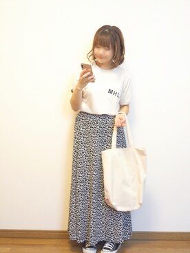 「MHL.」｜「アイテム（その他）」を使った、るっこさん（レディース・156cm）の夏コーディネート