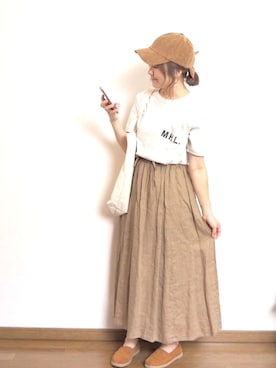 「MUJI」｜「アイテム（その他）」を使った、るっこさん（レディース・156cm）の秋コーディネート