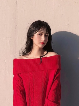 「アイテム（ウィッグ）」を使った、ピンクエイジさん（レディース・164cm・20代）の冬コーディネート