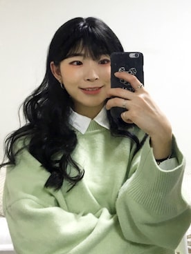 「アイテム（ウィッグ）」を使った、ピンクエイジさん（レディース・162cm・20代）の冬コーディネート