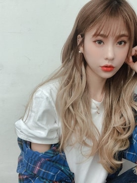 「アイテム（ウィッグ）」を使った、ピンクエイジさん（レディース・163cm）の冬コーディネート