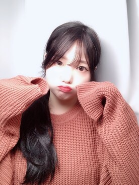 「前髪ぱっつん」｜ピンクエイジさん（レディース・161cm・20代）の冬コーディネート