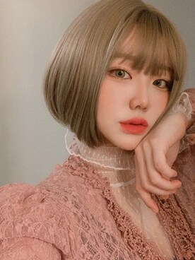 「アイテム（ウィッグ）」を使った、ピンクエイジさん（レディース・167cm）の夏コーディネート