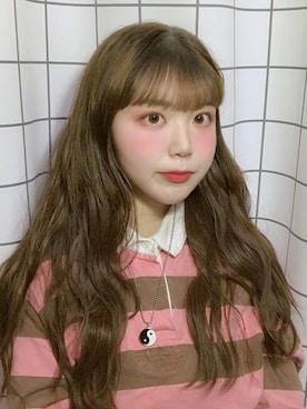 「アイテム（ウィッグ）」を使った、ピンクエイジさん（レディース・165cm）の夏コーディネート