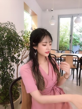 「アイテム（ウィッグ）」を使った、ピンクエイジさん（レディース・168cm）の夏コーディネート