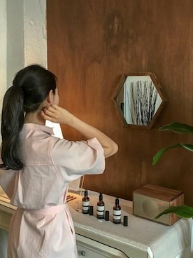 「ヘアースタイル」｜ピンクエイジさん（レディース・162cm）の夏コーディネート