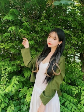 「アイテム（ウィッグ）」を使った、ピンクエイジさん（レディース・167cm）の夏コーディネート