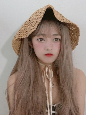 「アイテム（ウィッグ）」を使った、ピンクエイジさん（レディース・165cm）の夏コーディネート