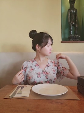 「アイテム（ウィッグ）」を使った、ピンクエイジさん（レディース・168cm）の夏コーディネート