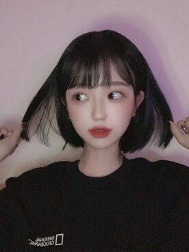 「アイテム（ウィッグ、ブラック系）」を使った、ピンクエイジさん（レディース・160cm）の秋コーディネート