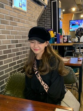 「アイテム（ウィッグ）」を使った、ピンクエイジさん（レディース・166cm）の秋コーディネート