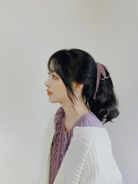 「アイテム（ウィッグ）」を使った、ピンクエイジさん（レディース・165cm）の秋コーディネート