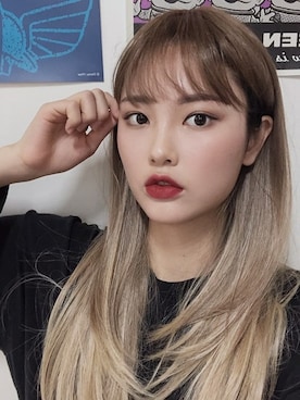 「アイテム（ウィッグ、ブラック系）」を使った、ピンクエイジさん（レディース・165cm）の秋コーディネート