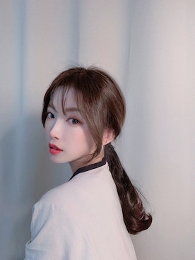 「アイテム（ウィッグ）」を使った、ピンクエイジさん（レディース・165cm）の秋コーディネート