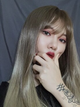 「アイテム（ウィッグ）」を使った、ピンクエイジさん（レディース・168cm）の秋コーディネート