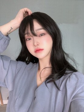 「アイテム（ウィッグ、ブラック系）」を使った、ピンクエイジさん（レディース・160cm）の冬コーディネート