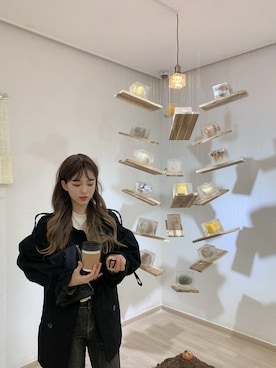 「アイテム（ウィッグ）」を使った、ピンクエイジさん（レディース・165cm）の冬コーディネート