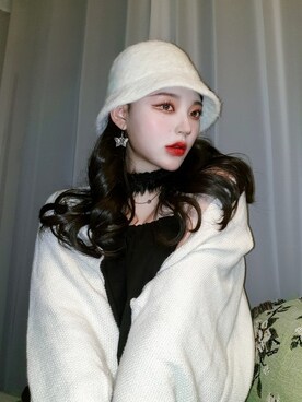 「ヘアセット」｜ピンクエイジさん（レディース・166cm）の冬コーディネート
