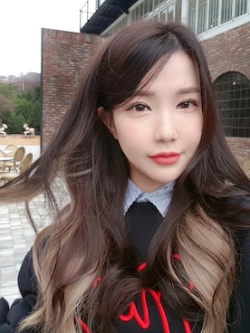 「アイテム（ウィッグ）」を使った、ピンクエイジさん（レディース・165cm）の冬コーディネート