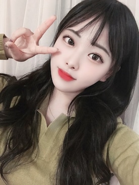 「アイテム（ウィッグ）」を使った、ピンクエイジさん（レディース・158cm）の冬コーディネート