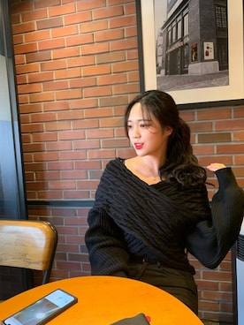 「アイテム（ウィッグ）」を使った、ピンクエイジさん（レディース・165cm）の冬コーディネート