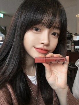 「アイテム（メイクアップ）」を使った、ピンクエイジさん（レディース・165cm）の冬コーディネート