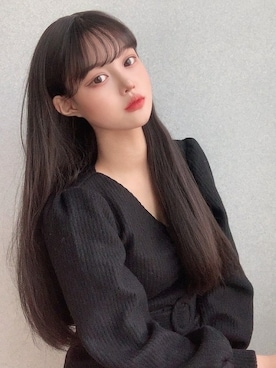 「アイテム（ウィッグ）」を使った、ピンクエイジさん（レディース・168cm）の冬コーディネート