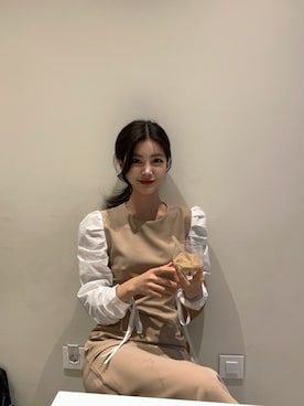 「PINKAGE（ピンクエイジ）のアイテム（メイクアップ）」を使った、ピンクエイジさん（レディース・167cm）の冬コーディネート