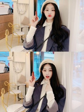 「PINKAGE（ピンクエイジ）のアイテム（メイクアップ）」を使った、ピンクエイジさん（レディース・167cm）の冬コーディネート