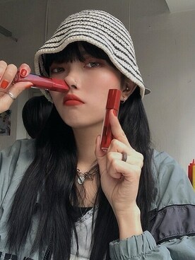 「アイテム（メイクアップ）」を使った、ピンクエイジさん（レディース・166cm）の冬コーディネート