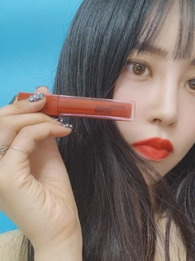 「アイテム（メイクアップ、レッド系）」を使った、ピンクエイジさん（レディース・165cm）の冬コーディネート