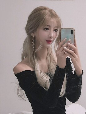 「アイテム（ウィッグ、ブラック系）」を使った、ピンクエイジさん（レディース・165cm）の春コーディネート