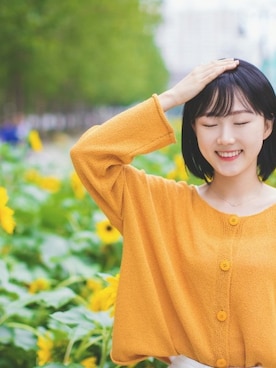 「アイテム（ウィッグ、ブラック系）」を使った、ピンクエイジさん（レディース・163cm）の春コーディネート