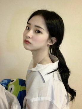 「アイテム（ウィッグ）」を使った、ピンクエイジさん（レディース・164cm）の春コーディネート