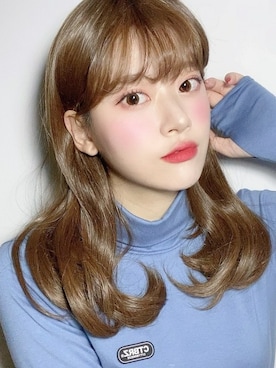 「アイテム（ウィッグ、ブラウン系）」を使った、ピンクエイジさん（レディース・162cm）の春コーディネート