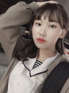 「アイテム（ウィッグ）」を使った、ピンクエイジさん（レディース・160cm）の春コーディネート